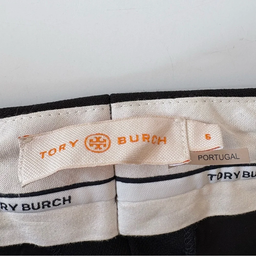 Tory Burch || Wool Blend Crepe‎ Trousers Pants Black 6